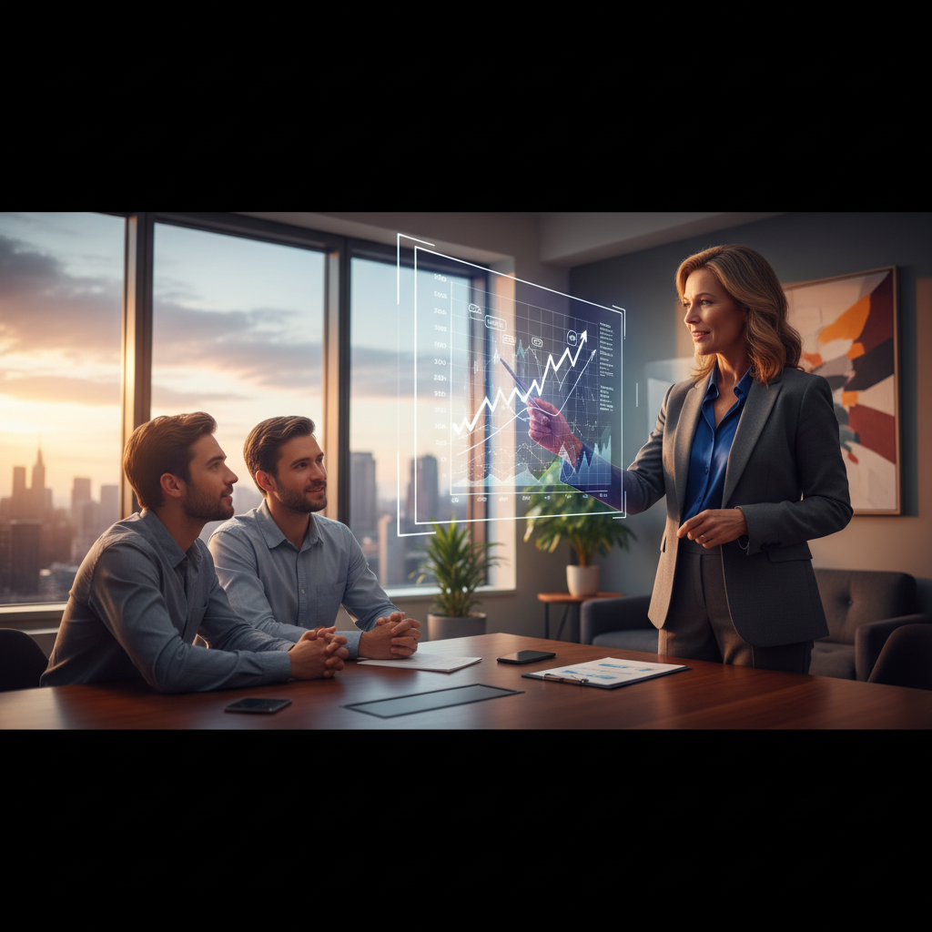 experienced financial advisor explaining investment strategy