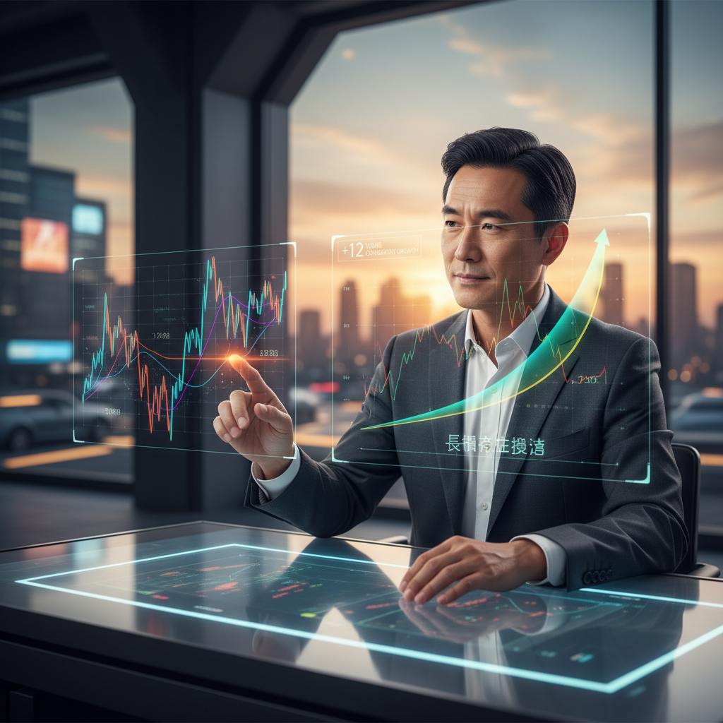 investor comparing stock performance charts
